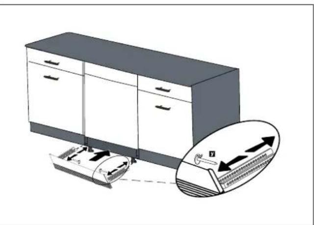 BERTAZZONI DW24T3IPT - RÉGLAGE DE LA PLINTHE COUP-DE-PIED AMOVIBLE (SELEN LE MODELE) - 3