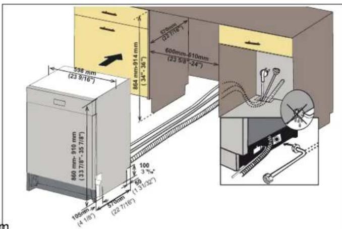 BERTAZZONI DW24T3IPT - CAUTION - 1