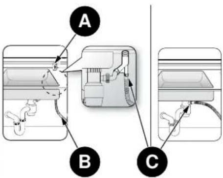 BERTAZZONI DW24T3IPT - RACCORDEMENT DU TUYAU DE VIDANGE - 8