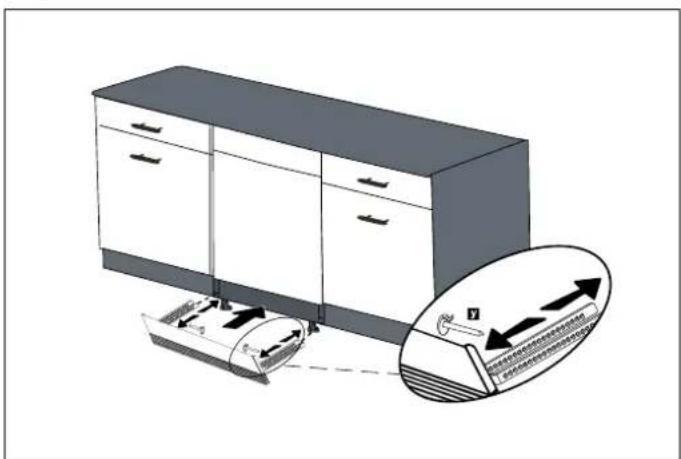 BERTAZZONI DW24T3IPV - RÉGLAGE DE LA PLINTHE COUP-DE-PIED AMOVIBLE (SELON LE MODÈLE) - 2