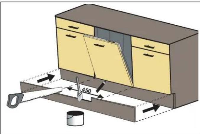 BERTAZZONI DW45S3IEPDC - FISSAGGIO DELLO ZOCCOLO - 1
