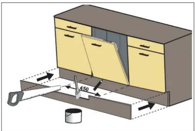 BERTAZZONI DW45S3IEPDC - ATTACHING THE KICKPLATE - 1