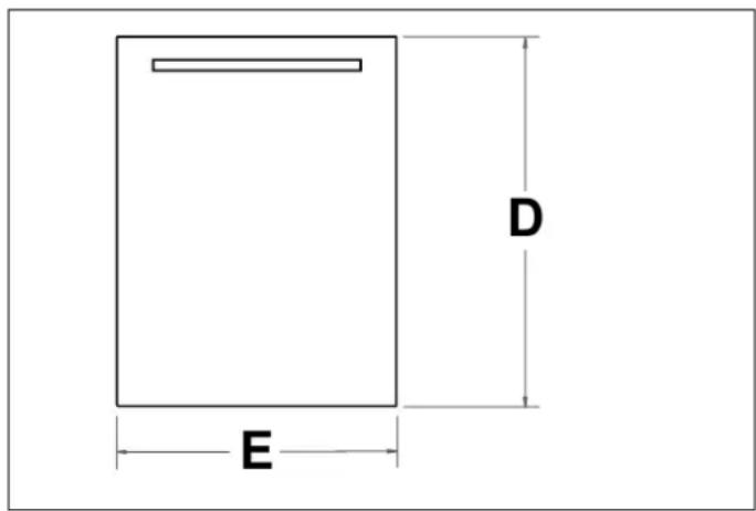 BERTAZZONI DW60S2IEPDV - AANGEPAST DEURPANEEL (VOOR MODELLEN DIE MET PANELEN KUNNEN WORDEN BEKLEED) - 1