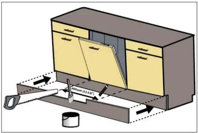 BERTAZZONI DW60S2IEPDV - INSTALLEREN VAN HET BUITENSTE DEURPANEEL (AFHANKELIJK VAN HET MODEL) - 5