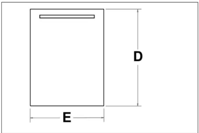 BERTAZZONI DW60S3IAPSC - ANPASSAD DÖRRPANEL (FÖR PANELFÄRDIGA MODELLER) - 1