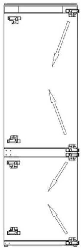 BERTAZZONI REF24BMBIPNV - REVERSING THE APPLIANCE DOORS - 8