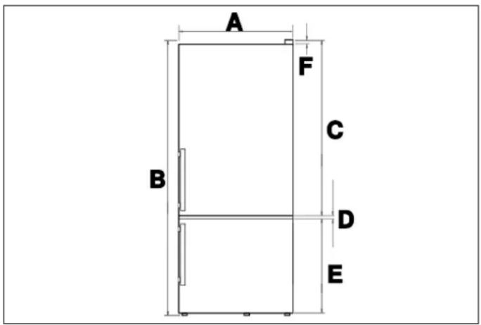 BERTAZZONI RBM24F4FXNV - DIMENSIONS DU PRODUIT - 2