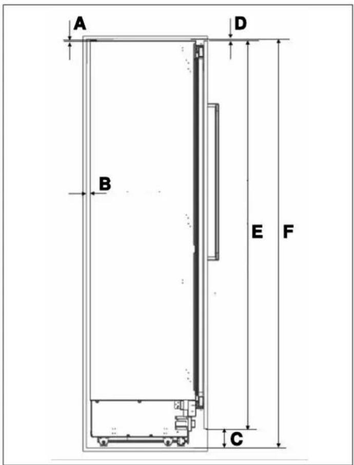 BERTAZZONI RWC60S5TPNS - ANPASSAD DORRPANEL - 2