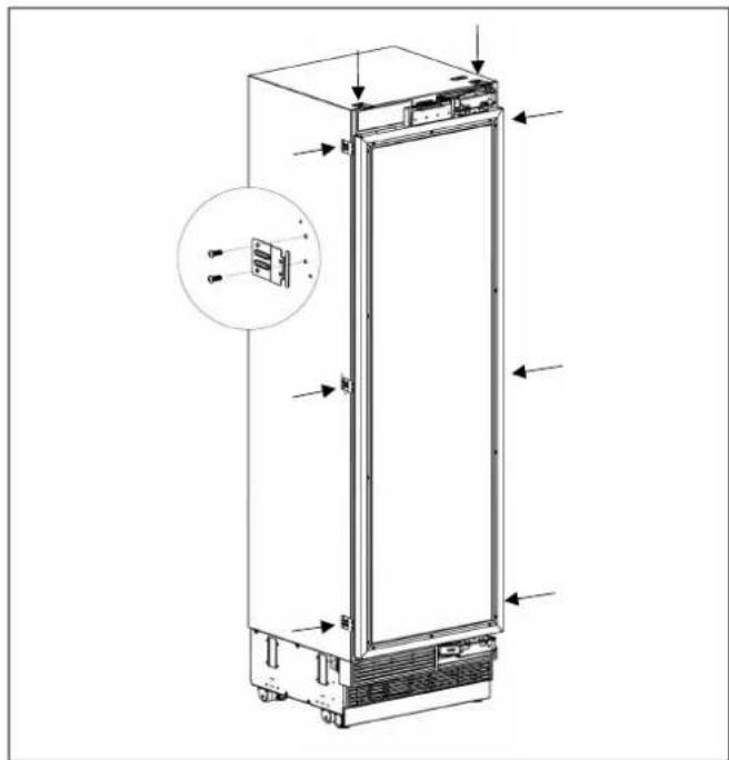 BERTAZZONI RWC60S5TPNS - VISSAGE DES SUPPORTS LATERAUX ET SUPérieURS - 1