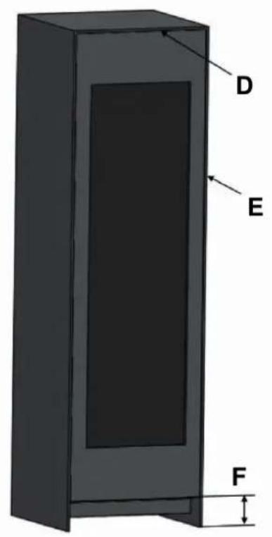 BERTAZZONI RWC60S5TPNS - DIMENSIONS DU MEUBLE - 2