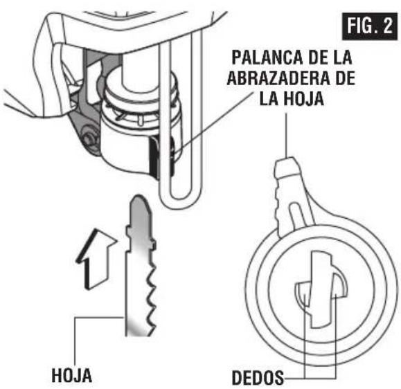 BOSCH JS260 Professional - REAJUSTE DE LA ABRAZADERA DE LA HOJA: Hay dos situaciones en las cuales es necesario reajustar la abrazadera de la hoja: - 1