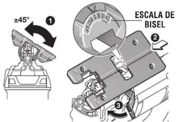 BOSCH JS572EB Professional - Ajuste del angulo de la placa-base - 2