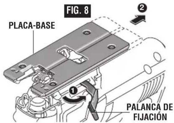 BOSCH JS572EB Professional - Ajuste del angulo de la placa-base - 1