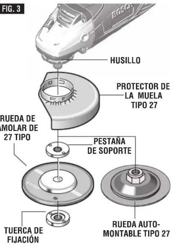 BOSCH 1821 Professional - ENSAMBLAJE DE LA RUEDA DE AMOLAR DE DISCO - 2