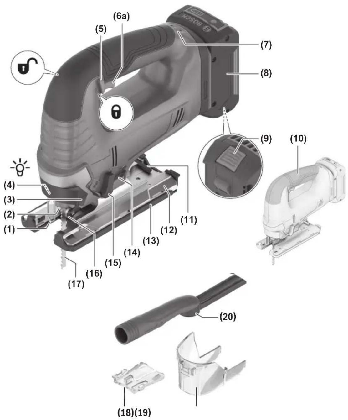 BOSCH GST18V-50B Professional - Scies sauteuses sans fil Bosch GST18V-50 - 1