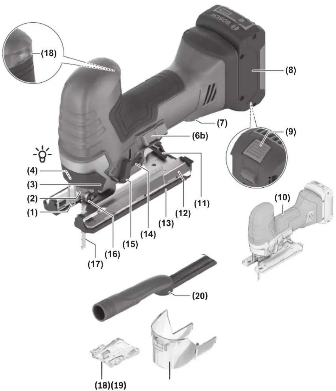 BOSCH GST18V-50B Professional - Bosch Cordless Jig Saw GST18V-50B - 1