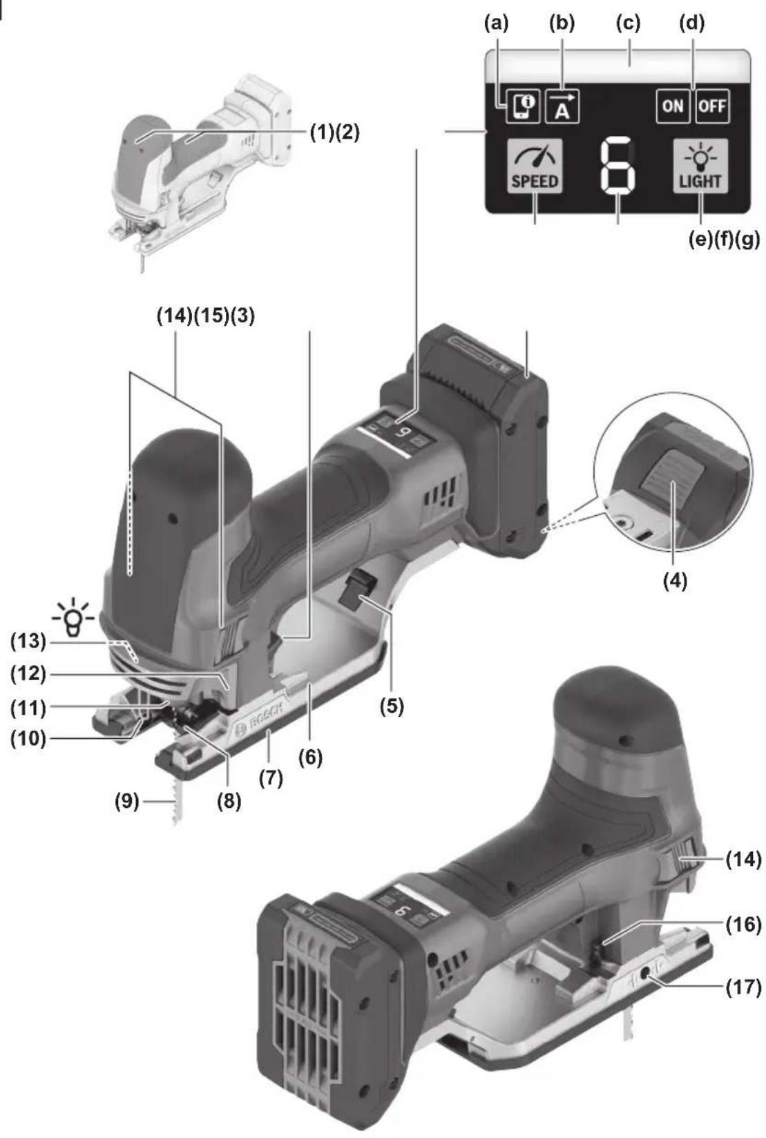 BOSCH GST18V-60C Professional - Sierra caladora inalámbrica Bosch GST18V-60BC - 1