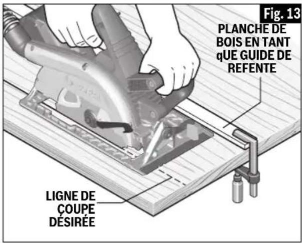 BOSCH GKS 18V-25C Professional - Utilisation d'une planche comme guide de refente - 1