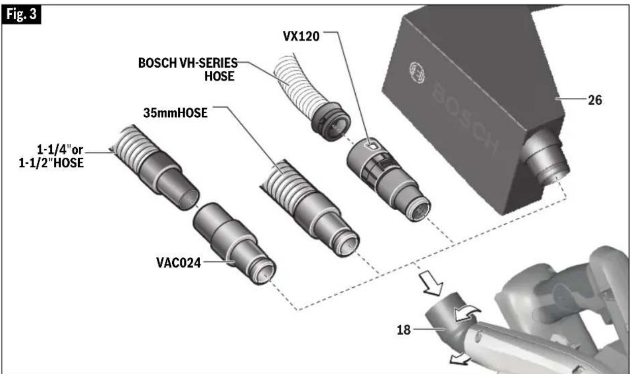 BOSCH GKS 18V-25C Professional - DUST BAG (sold separately) - 2