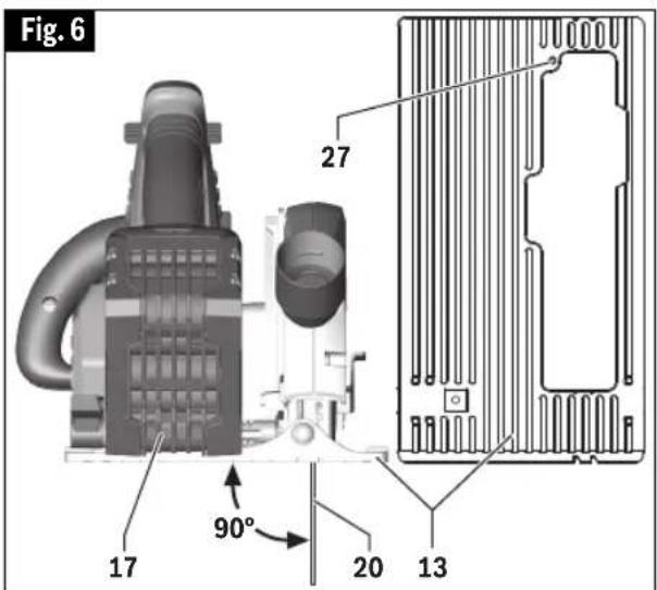 BOSCH GKS 18V-25C Professional - Vérification de l'angle de coupe 90° - 3