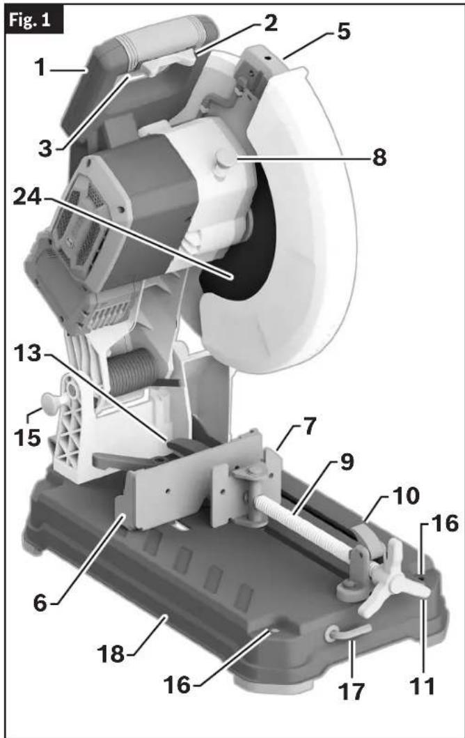 BOSCH GCD18V-14 Professional - Familiarisez-vous avec votre scie pour coupes à sec GCD18V-14. - 1