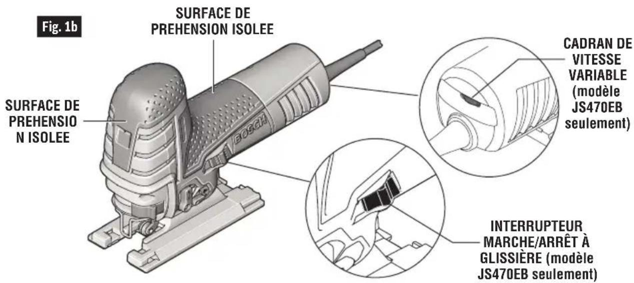 BOSCH JS470E Professional - Scie à chantourner JS470EB - 1