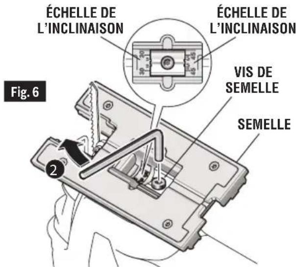 BOSCH JS470E Professional - Réglage de l'angle de la semelle - 1