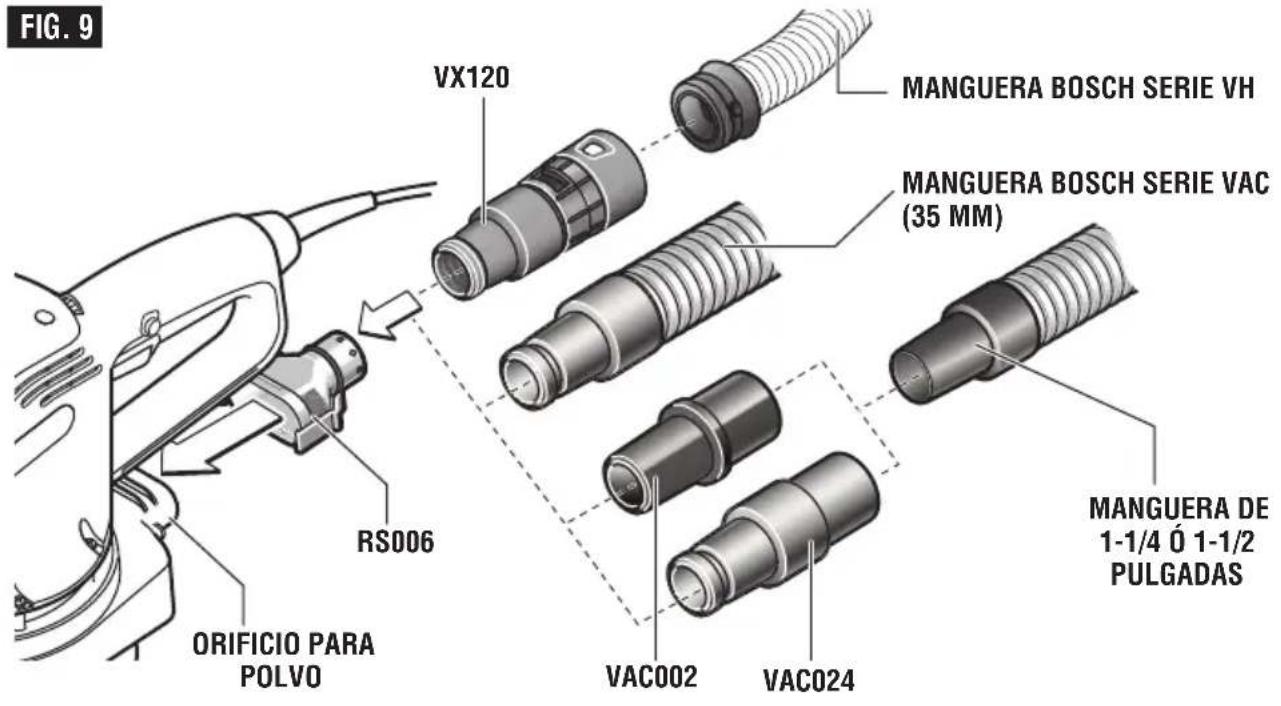BOSCH GEX 33-5 Professional - Recolección de polvo - 1