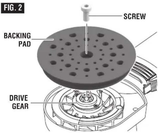 BOSCH GEX 33-5 Professional - Backing Pad Installation - 1