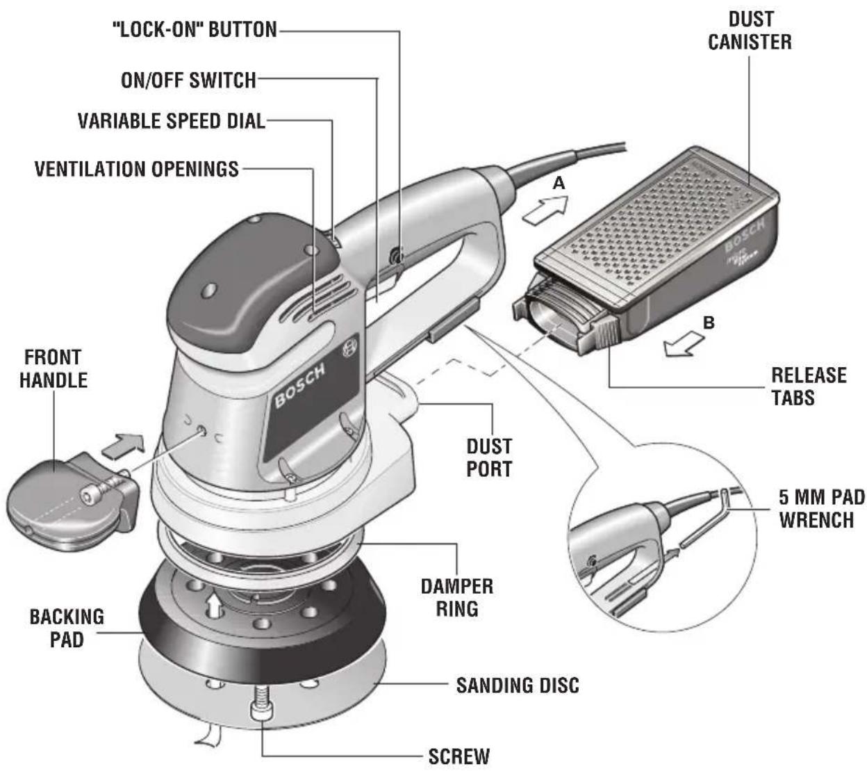 BOSCH GEX 33-5 Professional - Random Orbit Sander - 1
