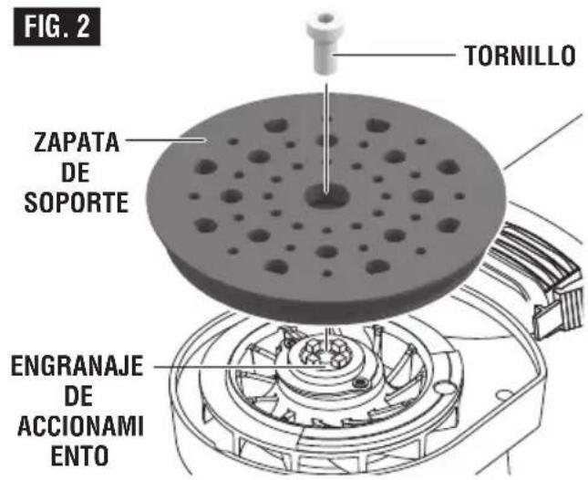BOSCH GEX 33-5 Professional - Instalación de la zapata de soporte - 1