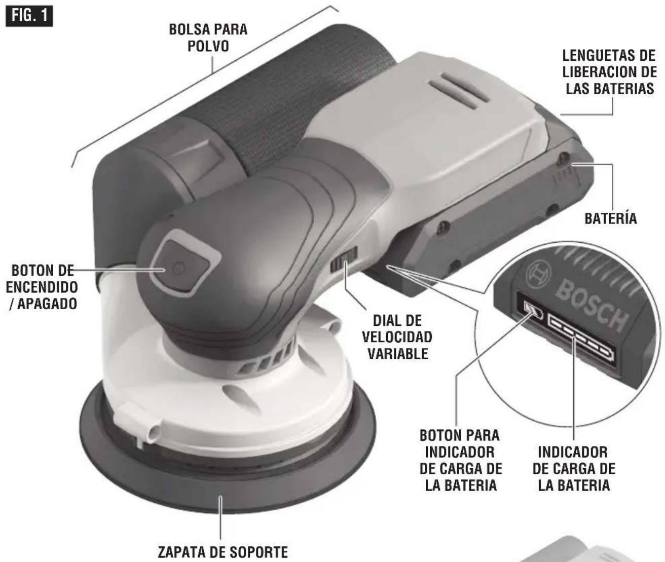BOSCH GEX 18V-5 Professional - ADVERTENCIA - 1