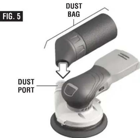 BOSCH GEX 18V-5 Professional - REMOVING AND INSTALLING DUST BAG - 1