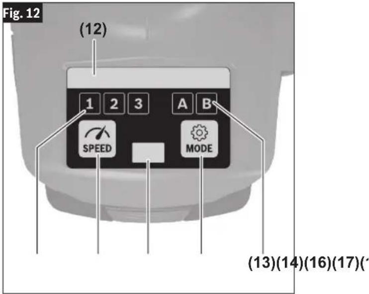 BOSCH GDR 18V-1950 C Professional - Selecting the Working Mode - 1