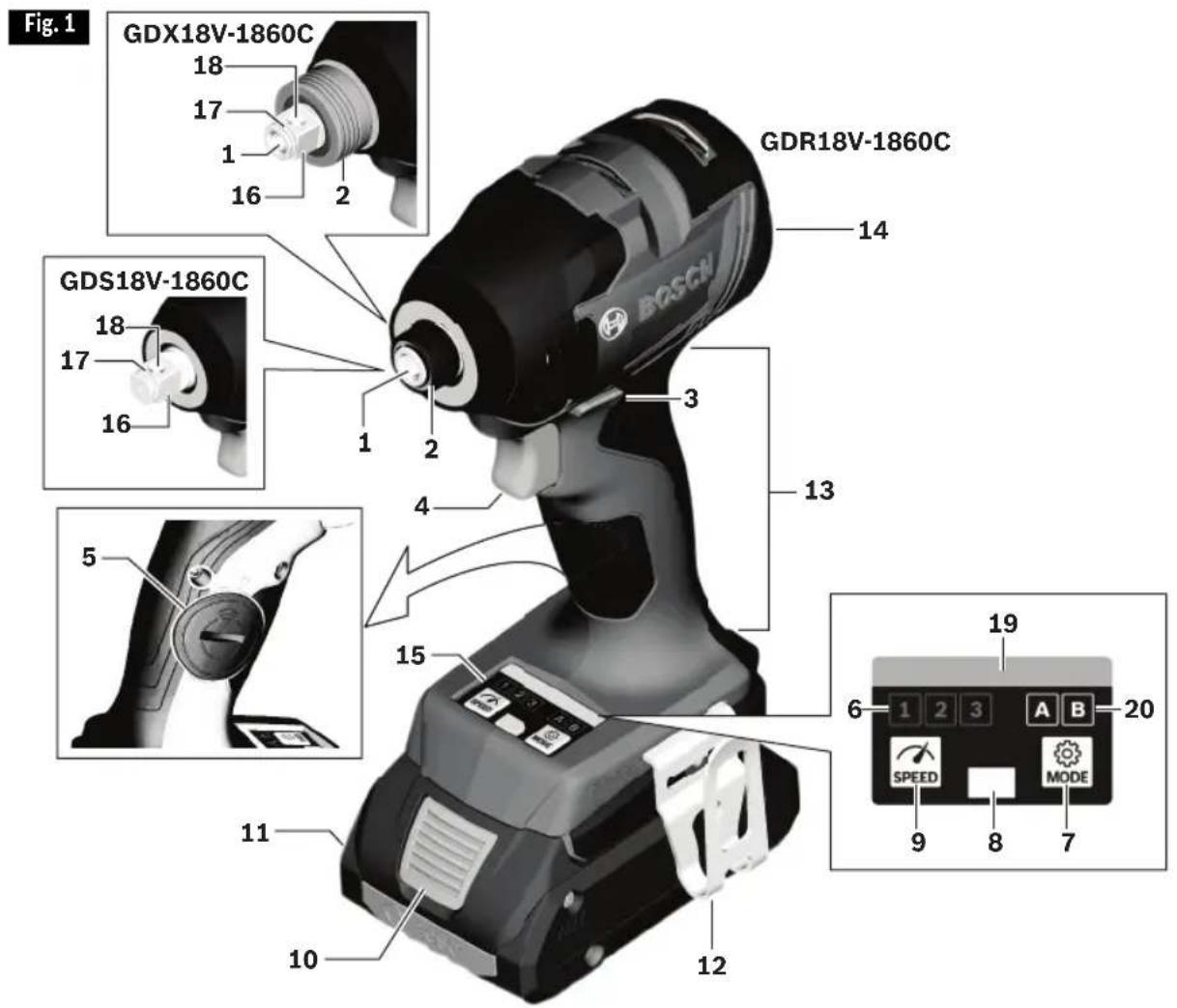 BOSCH GDX 18V-1860 C Professional - ADVERTENCIA - 1