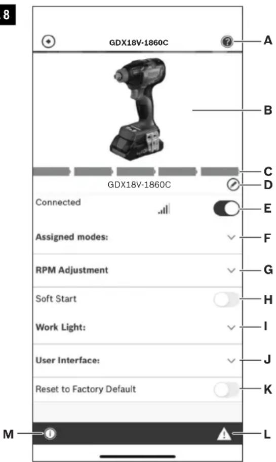 BOSCH GDX 18V-1860 C Professional - Using "Bosch Toolbox" app - 1