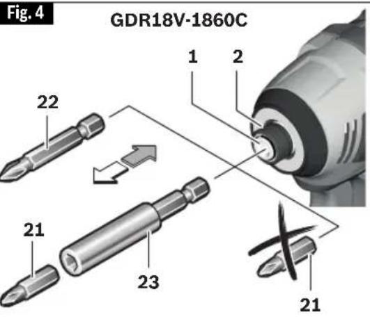 BOSCH GDX 18V-1860 C Professional - Modèle GDR18V-1860C - 1