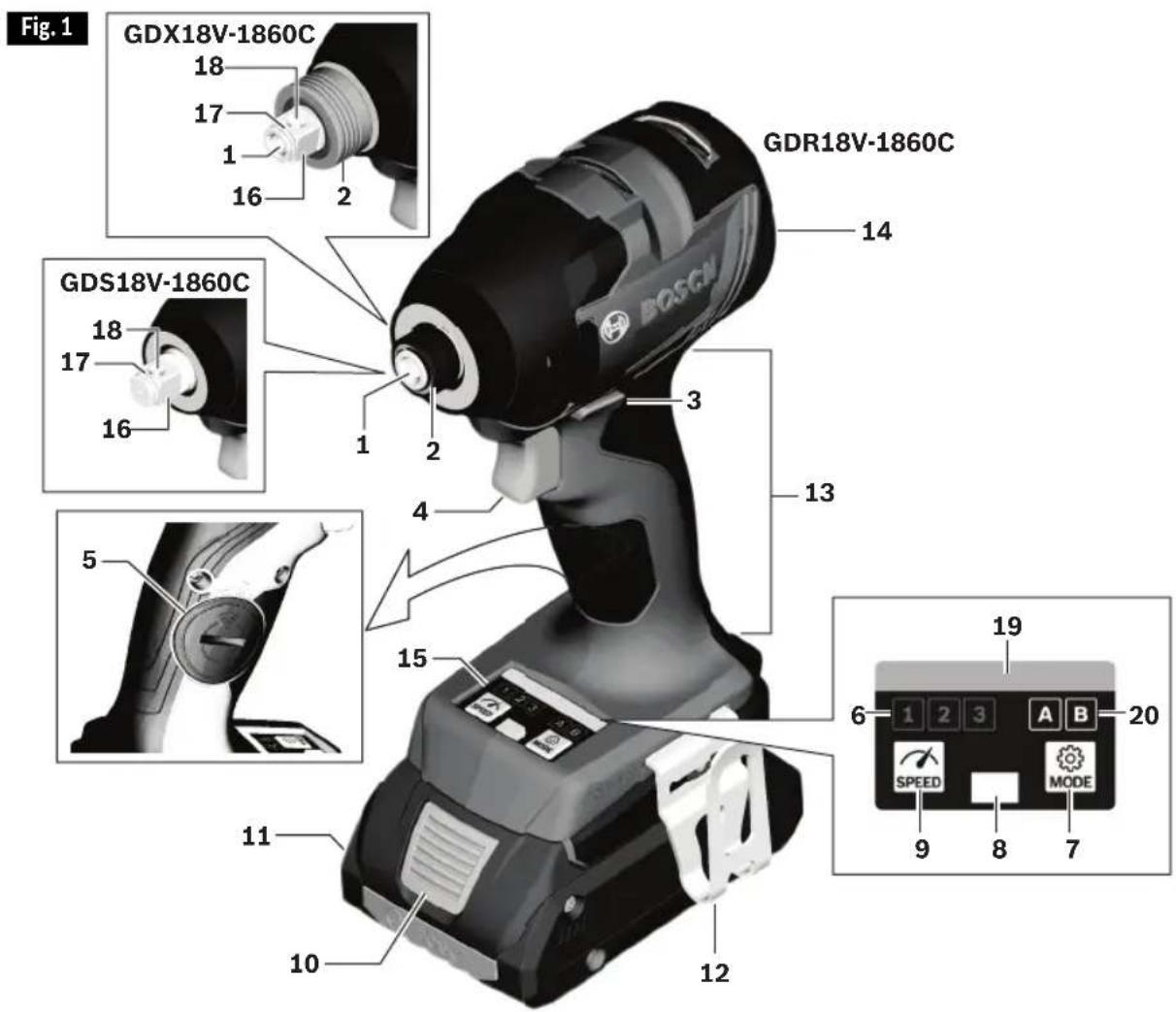 BOSCH GDX 18V-1860 C Professional - AVERTISSEMENT - 1