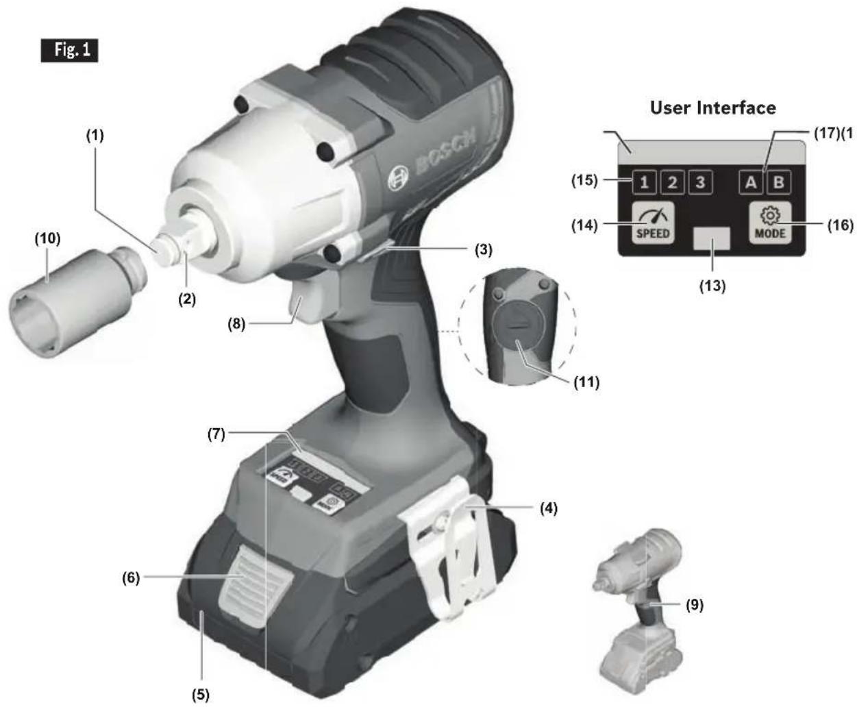 BOSCH GDS18V-330C Professional - WARNING - 1