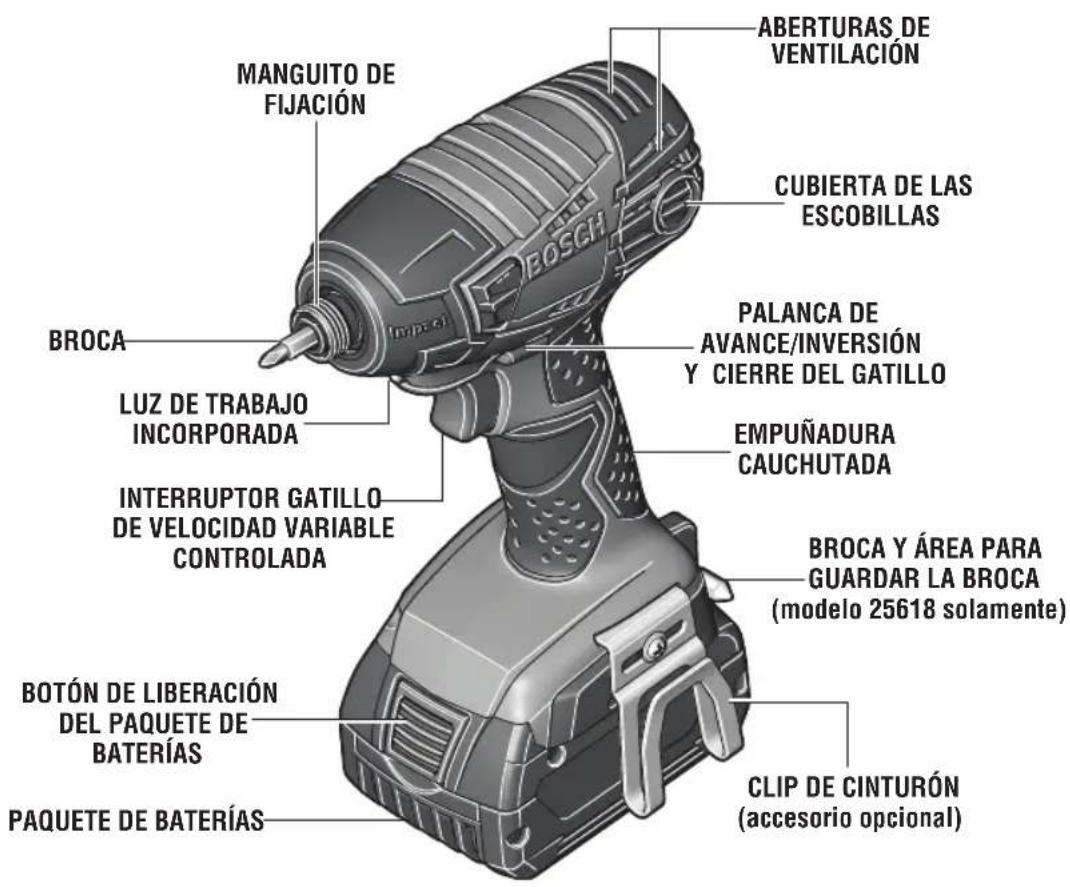 BOSCH 25618 Professional - Atornilladores de percusión inalámbricos - 1