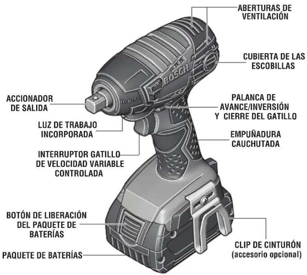 BOSCH 25618 Professional - Aprietatuercas de percusión inalámbrico - 1