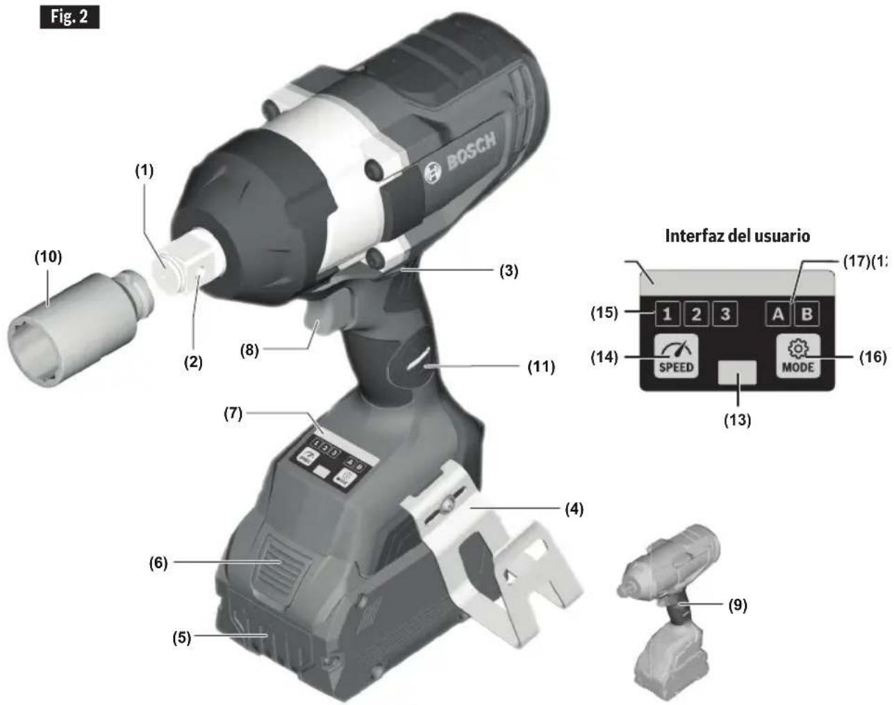 BOSCH GDS18V-740C Professional - Llave de impacto inalámbrica GDS18V-770C - 1