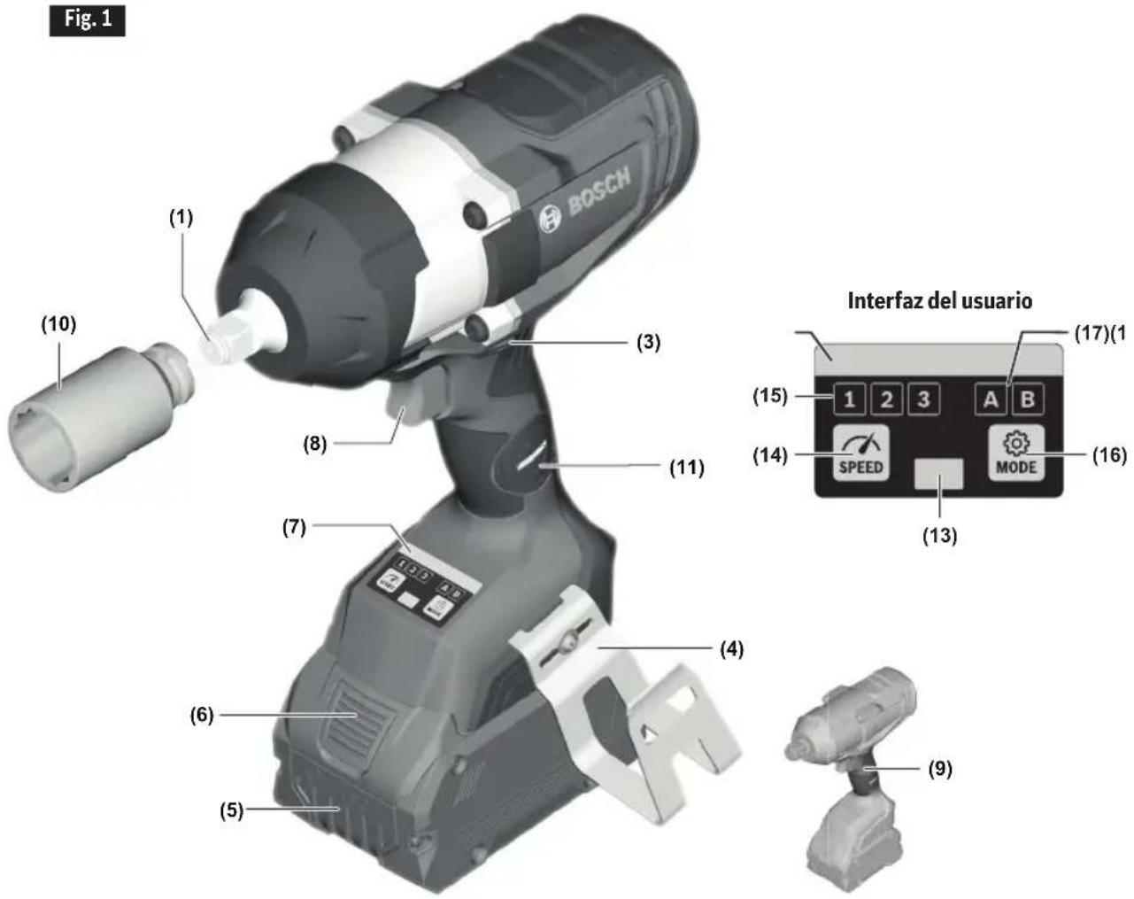 BOSCH GDS18V-740C Professional - ADVERTENCIA - 1