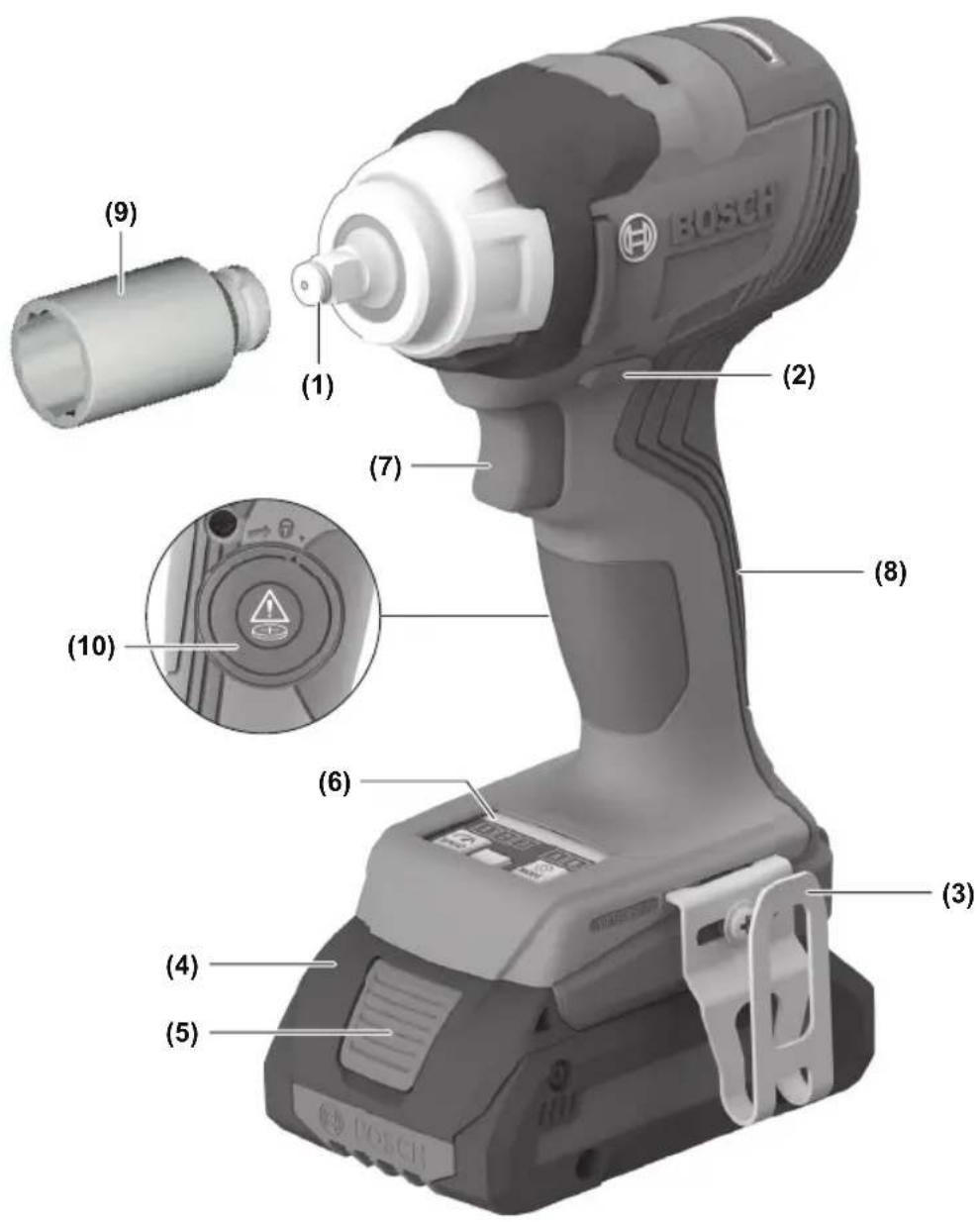BOSCH GDS18V-230C Professional - Conociendo su producto - 1