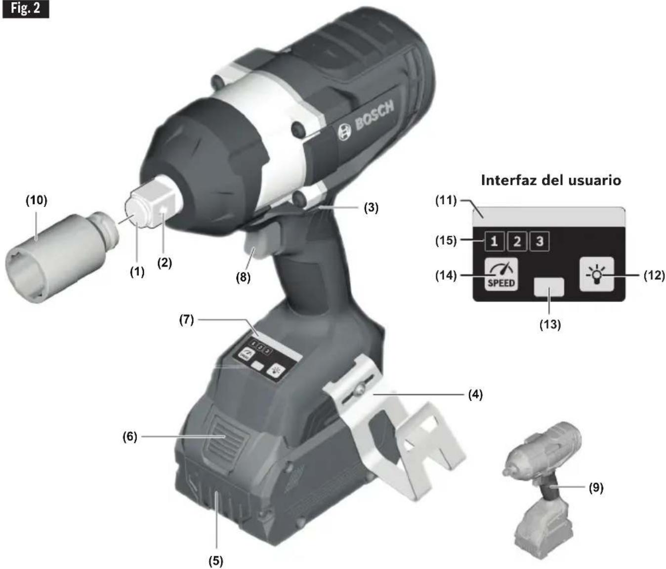 BOSCH GDS18V-770 Professional - Llave de impacto inalámbrica GDS18V-770 - 1