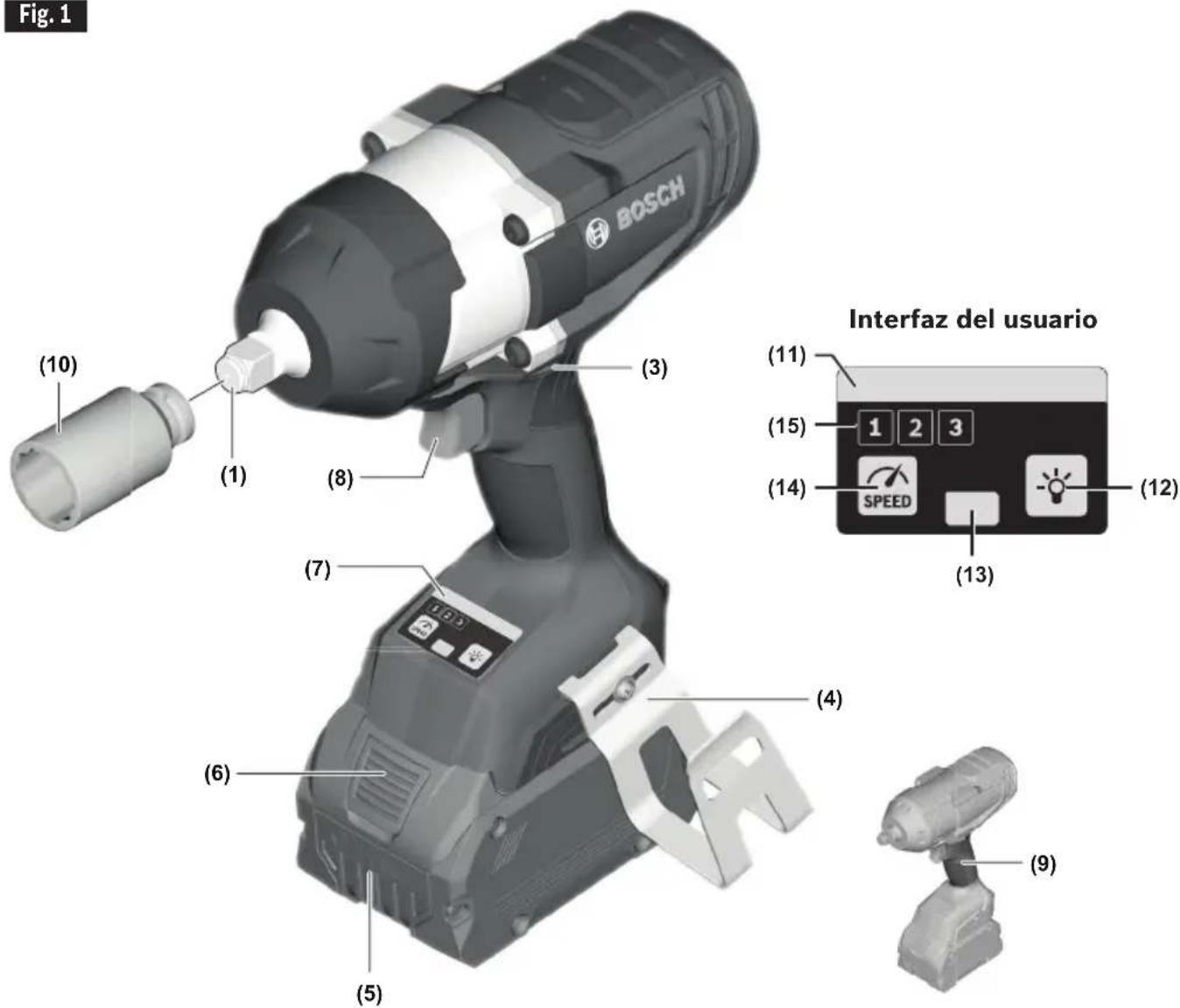 BOSCH GDS18V-770 Professional - Llave de impacto inalámbrica GDS18V-740 - 1