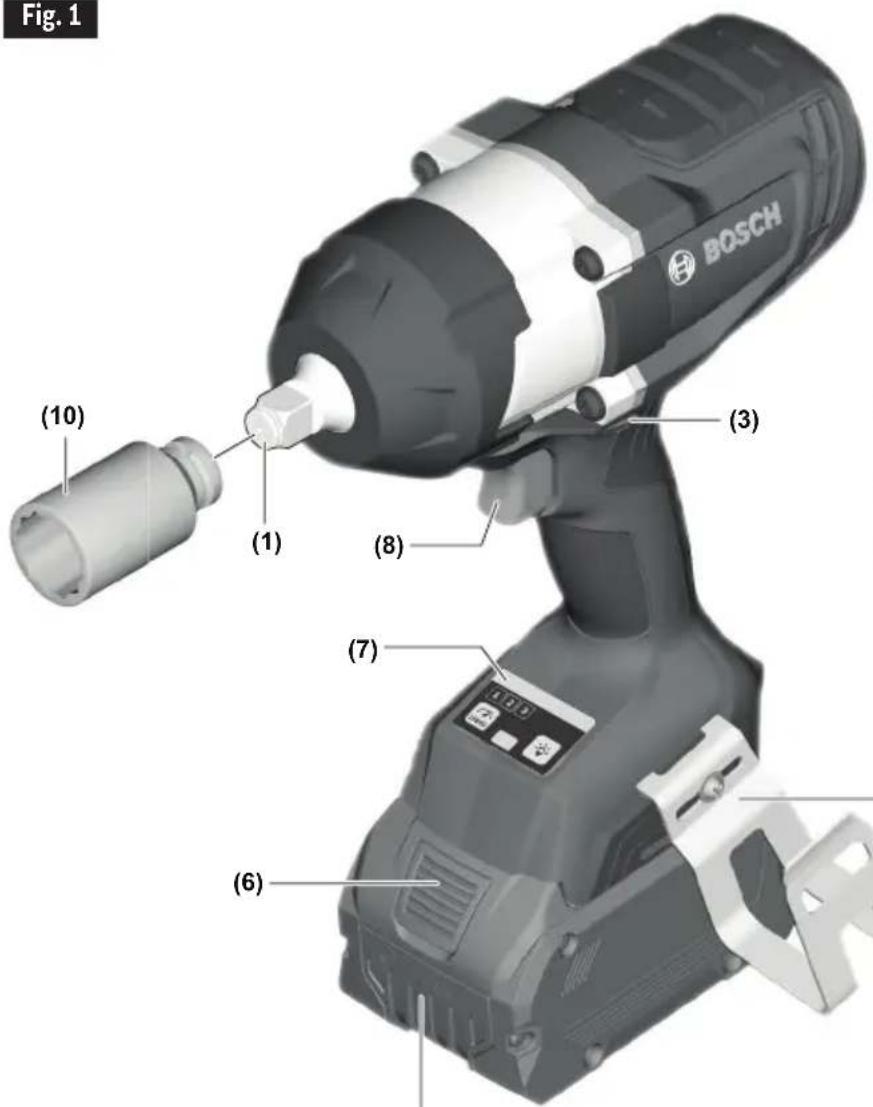 BOSCH GDS18V-770 Professional - Cordless Impact Wrench GDS18V-740 - 1
