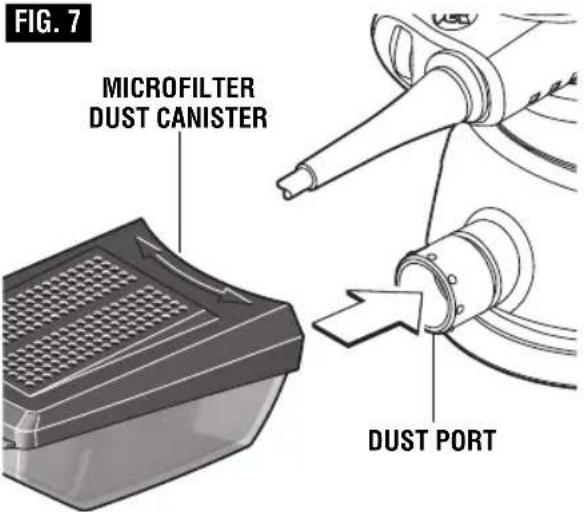 BOSCH ROS10 Professional - REMOVING AND INSTALLING DUST CANISTER - 1