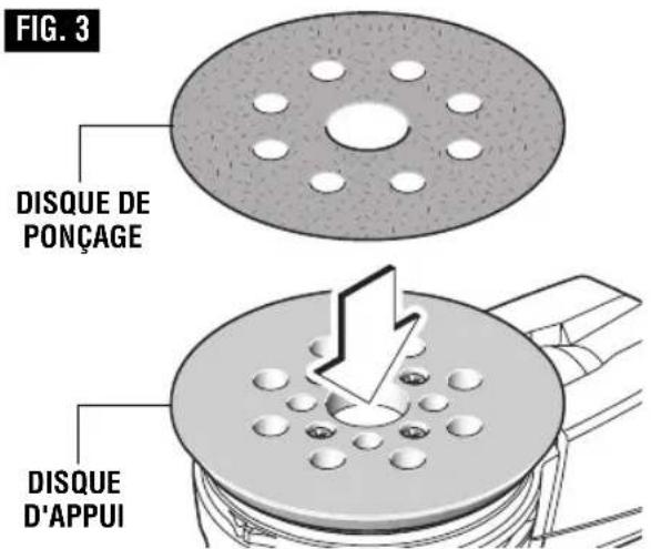 FIG. 3 DISQUE DE PONÇAGE DISQUE D'APPUI