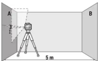 BOSCH GLL 50-20 G Professional - Comprobación de la precisión de la altura de la línea horizontal - 1